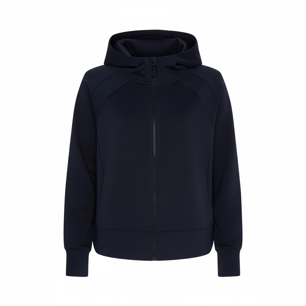 rosanna REDGREEN Rosanna Scuba Zipped Hooded Jacket Navy - Image 1
