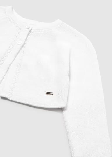 IMG_8024 MAYORAL Knit Cardigan White 302 - Image 1