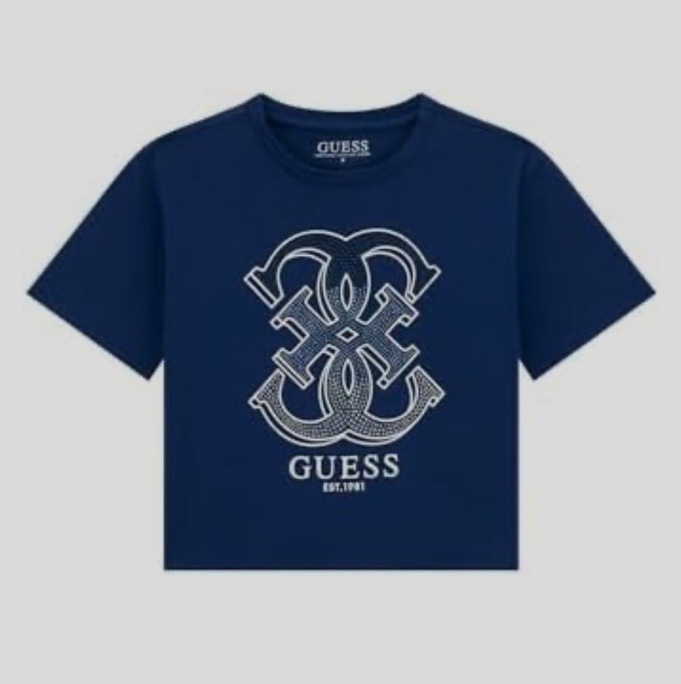 Screenshot GUESS Cropped Navy Tee - Image 1