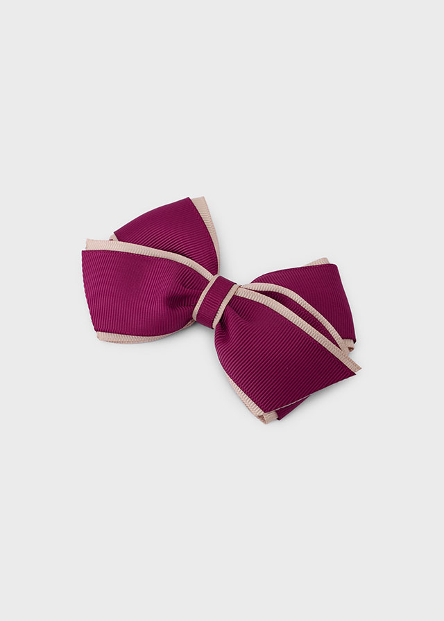 16-10311-015-L-4 MAYORAL Large Gosgrain Clip Bow Framboise 10311 - Image 1