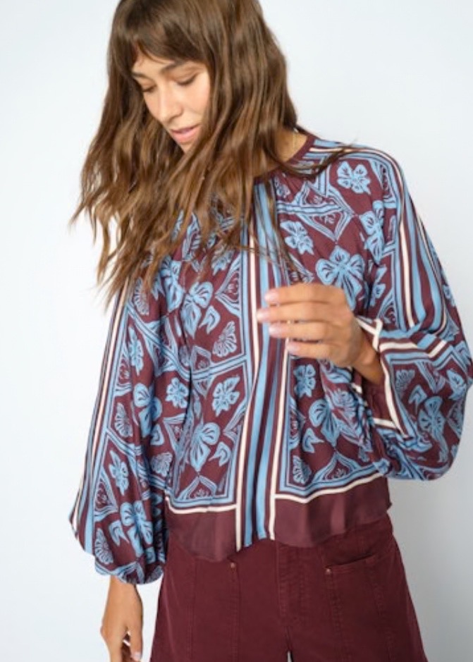 Screenshot Mos Mosh Milkey Linocut Blouse 181040 - Image 1