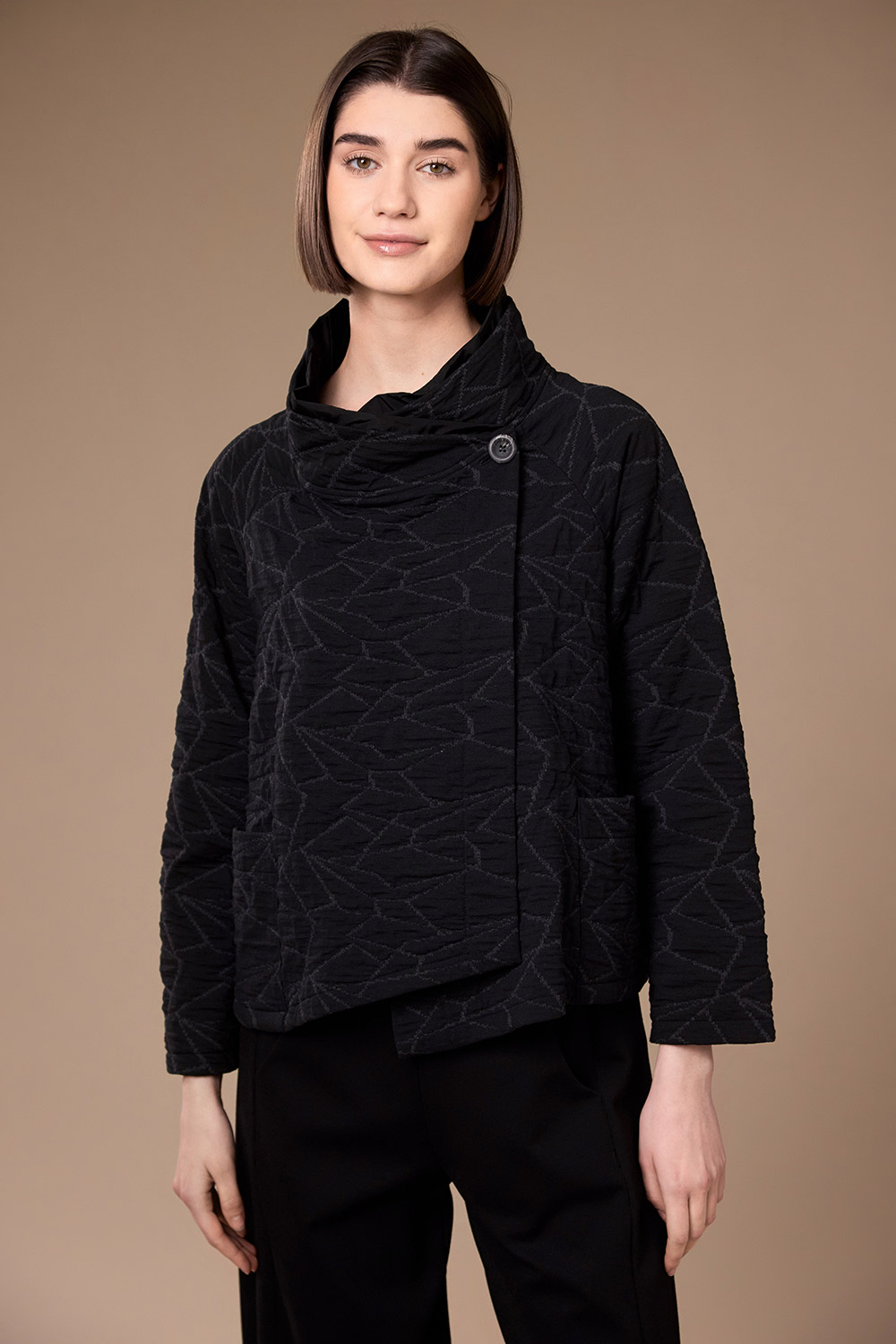 W26132-505L (3) PERUZZI Textured Cross Over Jacket W26132 - Image 1