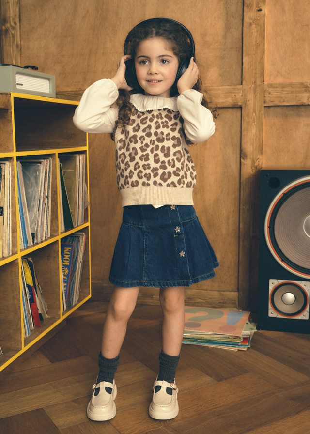 16-04902-037-L-1 Mayoral Denim Mini Skirt 4902 - Image 1