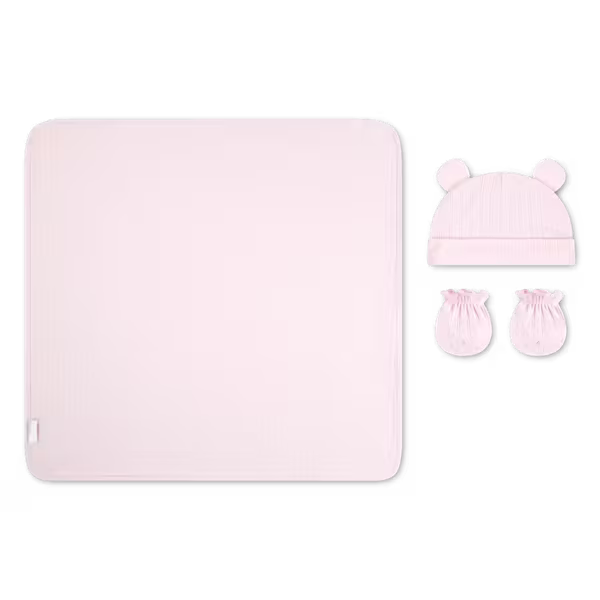 NU8316-A51_F_B HUGGIES Baby Gift Blanket Hat Mitt Set - Image 1
