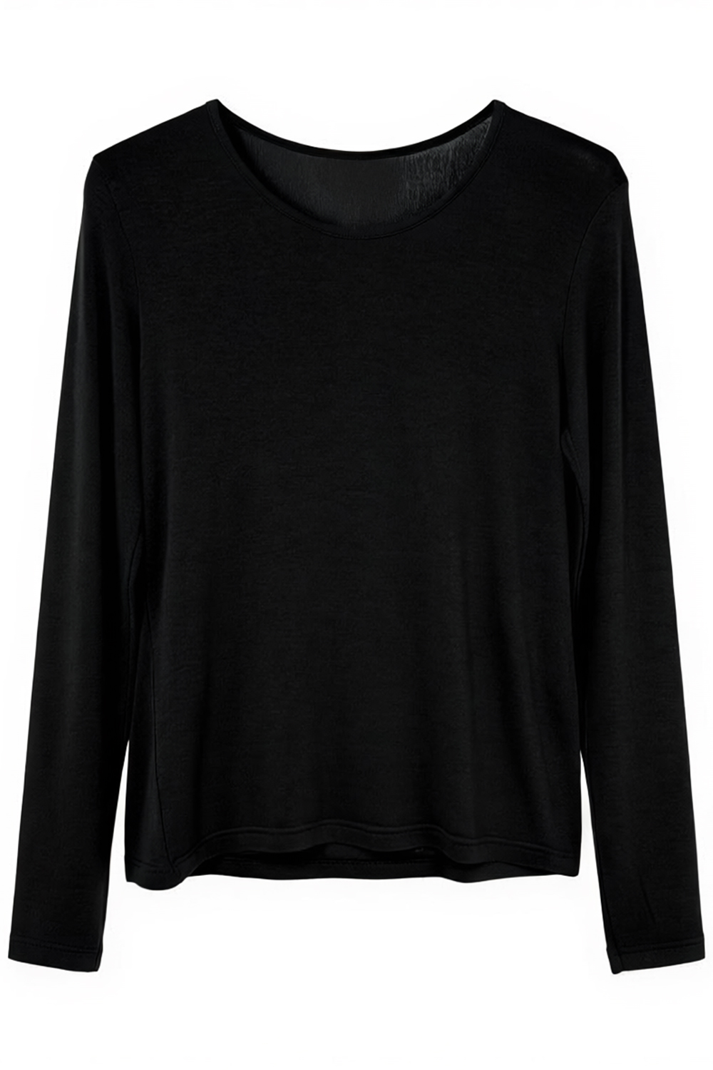 PR143W26 - BLACK PERUZZI Merino Layer Top PR143 - Image 1