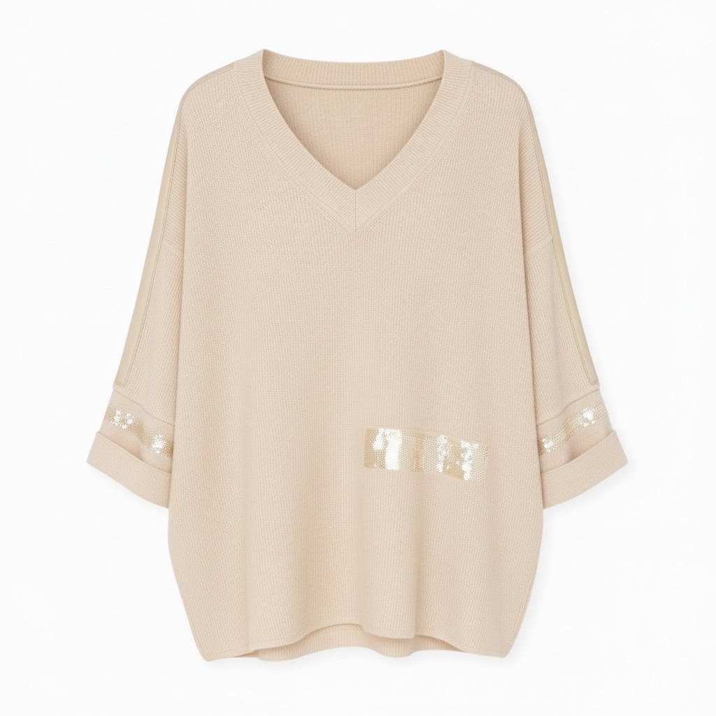 Photoroom_20260916_192455 PERUZZI Pleather Trim Knit W26601 - Image 1