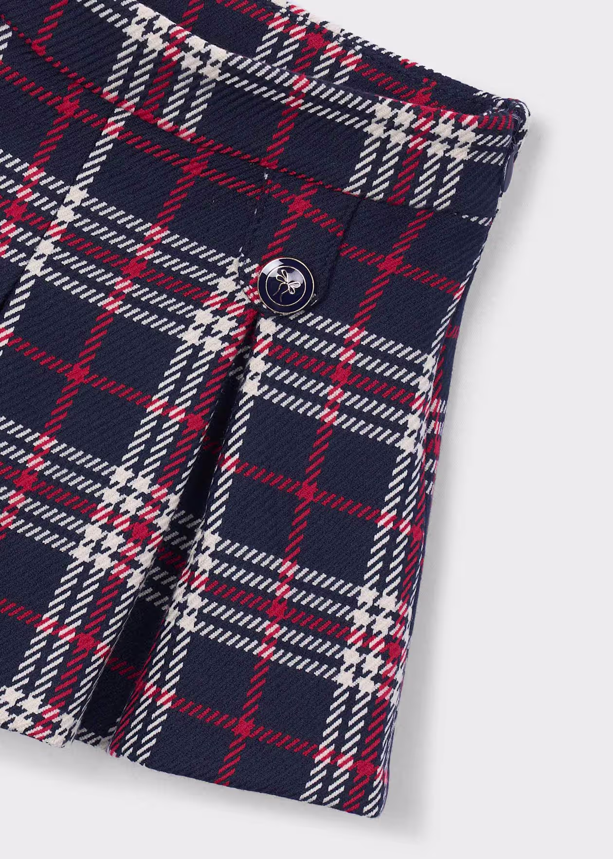 girls-checked-bermuda-shorts-navy-XL-6 Mayoral Shorts 4229 - Image 1