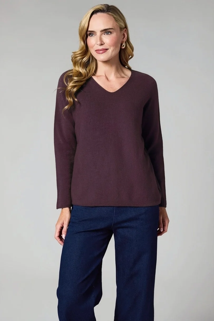 603_Mulberry D.E.C.K V-Neck Knit 603 - Image 1