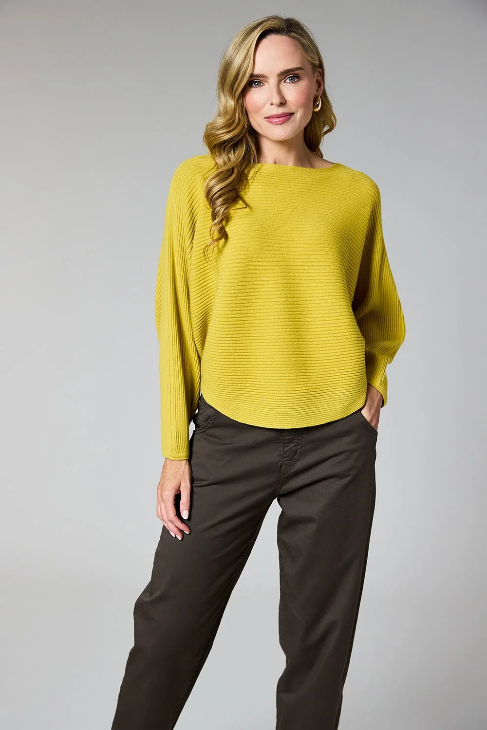 MUSTARD D.E.C.K Ribbed Batwing Knit 8948 - Image 1